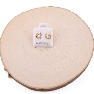 Women's 14K Two-Tone Gold Our Lady of Guadalupe Stud Earrings Religious Design**